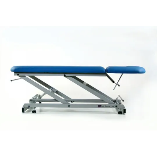 TABLE D'EXAMEN ÉLECTRIQUE PROCLIVE / DÉCLIVE AVEC ROULETTES, BOUCHON FACIAL ET PORTE-ROULEAUX