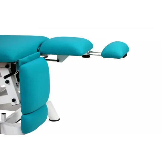 FAUTEUIL ÉLECTRIQUE DE PODOLOGIE AVEC HAUTEUR RÉGLABLE ET JAMBIÈRES INDÉPENDANTES 
