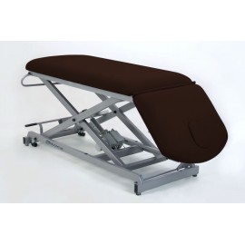 TABLE ÉLECTRIQUE AVEC DOSSIER PROCLIVE / DÉCLIVE, ROUES RÉTRACTABLES, BOUCHON FACIAL ET PORTE-ROULEAUX