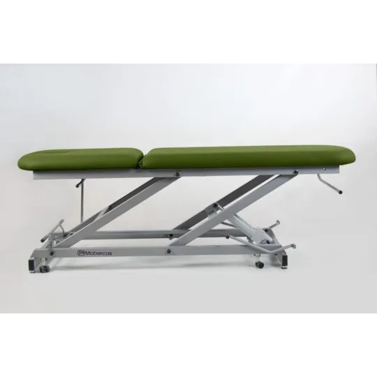 TABLE D'EXAMEN HYDRAULIQUE AVEC PORTE-ROULEAUX? BOUCHON FACIAL ET ROUES RÉTRACTABLES