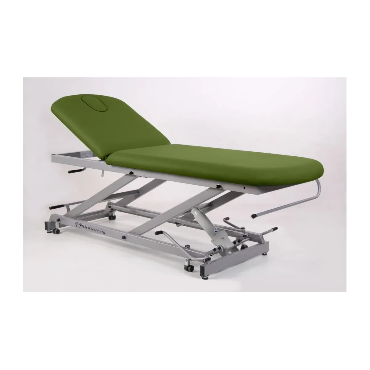 TABLE D'EXAMEN HYDRAULIQUE AVEC PORTE-ROULEAUX? BOUCHON FACIAL ET ROUES RÉTRACTABLES