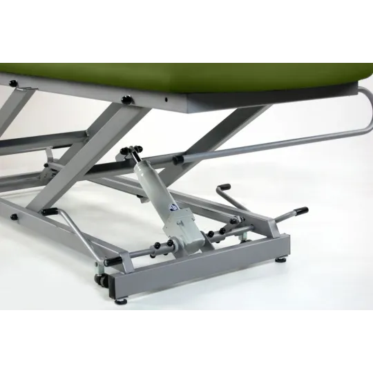 TABLE D'EXAMEN HYDRAULIQUE AVEC PORTE-ROULEAUX? BOUCHON FACIAL ET ROUES RÉTRACTABLES