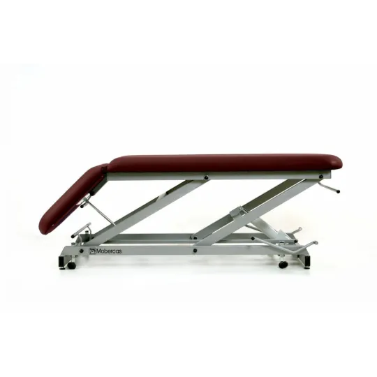 TABLE D'EXAMEN HYDRAULIQUE PROCLIVE DÉCLIVE AVEC BOUCHON FACIAL, PORTE-ROULEAUX ET ROUES RÉTRACTABLES