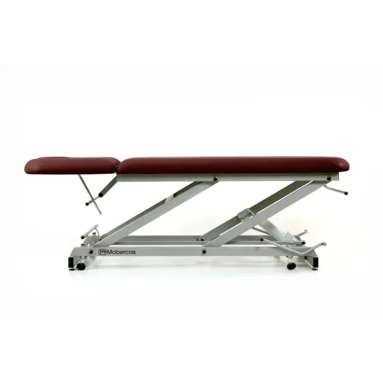 TABLE D'EXAMEN HYDRAULIQUE PROCLIVE DÉCLIVE AVEC BOUCHON FACIAL, PORTE-ROULEAUX ET ROUES RÉTRACTABLES