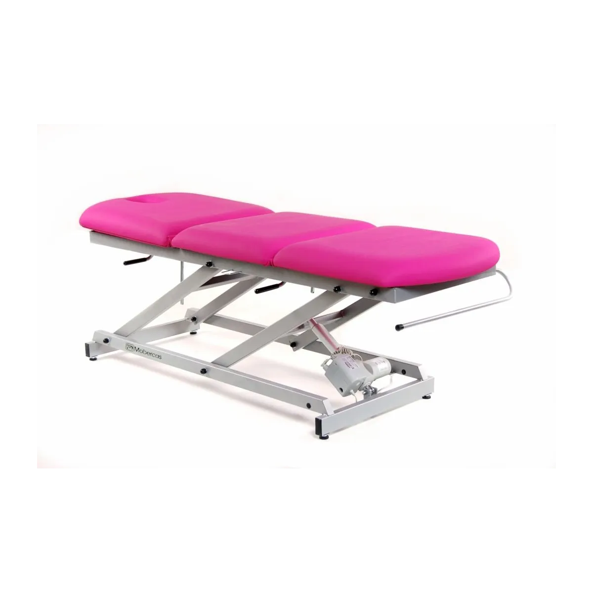 TABLE ÉLECTRIQUE DE 3 PANNEAUX AVEC ARTICULATION CENTRALE, PORTE-ROULEAUX ET BOUCHON FACIAL