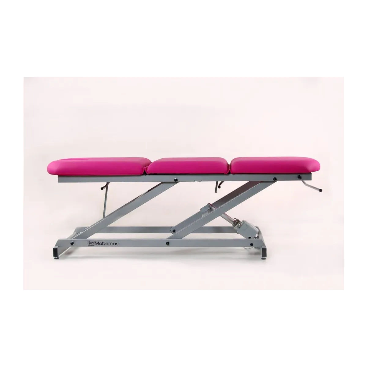 TABLE ÉLECTRIQUE DE 3 PANNEAUX AVEC ARTICULATION CENTRALE, PORTE-ROULEAUX ET BOUCHON FACIAL
