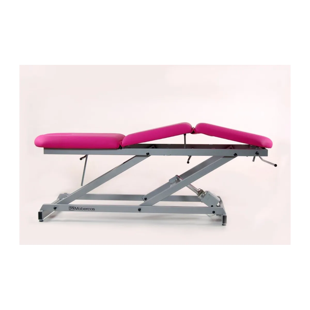 TABLE ÉLECTRIQUE DE 3 PANNEAUX AVEC ARTICULATION CENTRALE, PORTE-ROULEAUX ET BOUCHON FACIAL