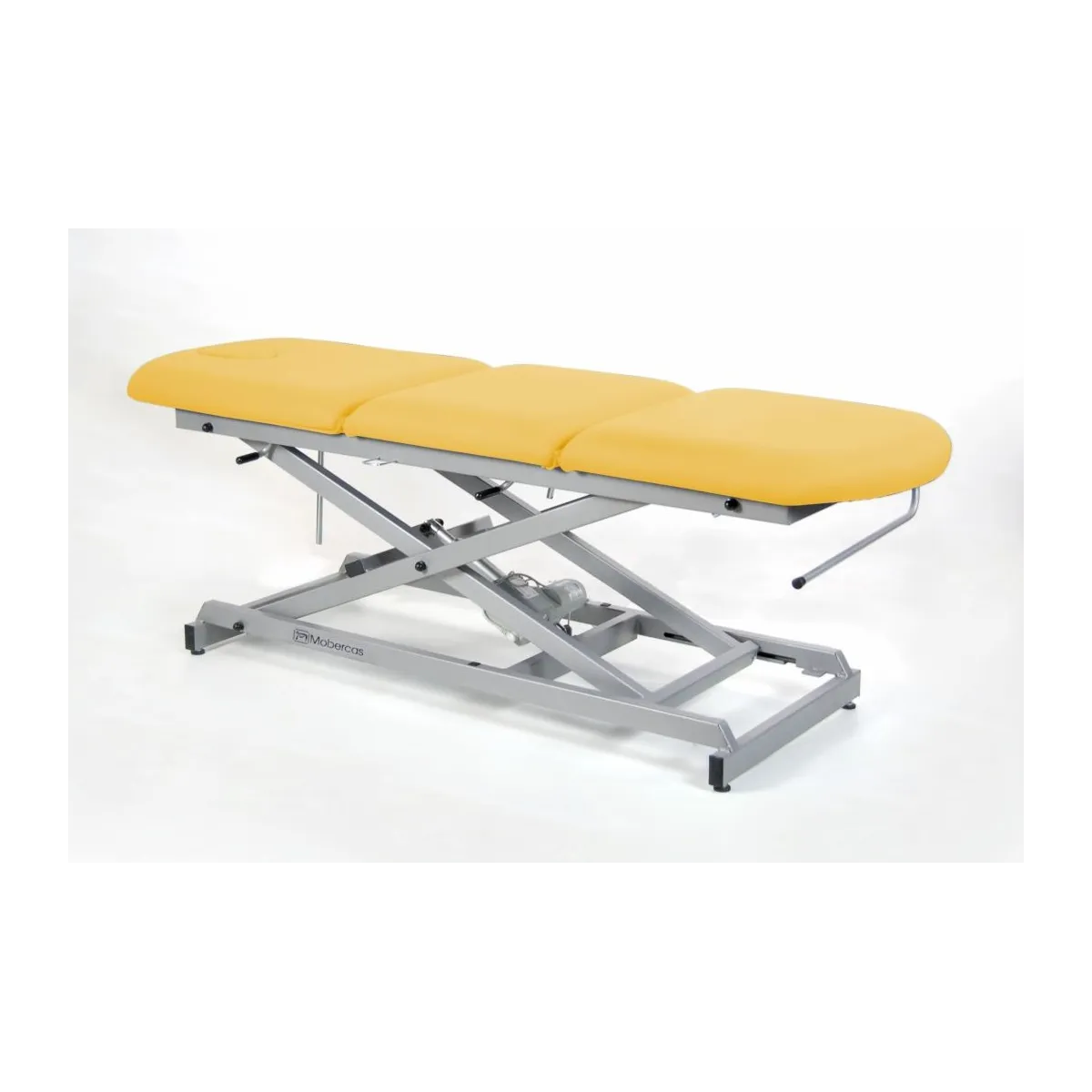 TABLE ÉLECTRIQUE AVEC UNE ARTICULATION CENTRALE, MONTÉE SANS DÉPLACEMENT LATÉRAL? BOUCHON FACIAL ET PORTE-ROULEAUX
