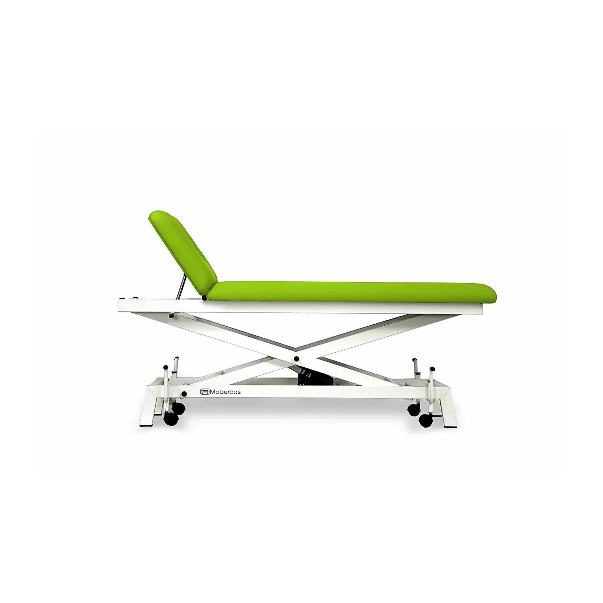 TABLE DIVAN PÉDIATRIQUE ÉLECTRIQUE DE FORME CISEAUX AVEC MONTÉE VERTICALE ET ROULETTES RÉTRACTABLES