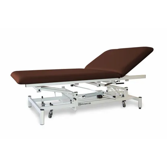 TABLE HYDRAULIQUE TYPE BOBATH AVEC DOSSIER ET ROULETTES RÉTRACTABLES