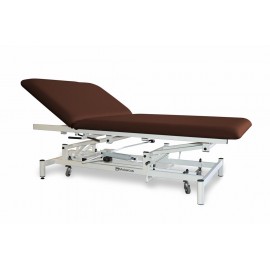 TABLE HYDRAULIQUE TYPE BOBATH AVEC DOSSIER ET ROULETTES RÉTRACTABLES