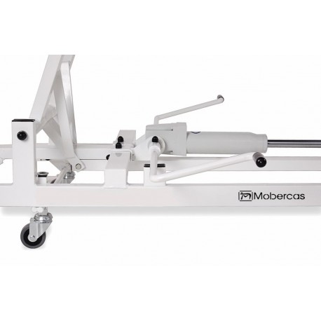 TABLE HYDRAULIQUE TYPE BOBATH AVEC DOSSIER ET ROULETTES RÉTRACTABLES