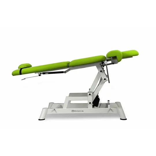FAUTEUIL GYNÉCOLOGIQUE À HAUTEUR RÉGLABLE AVEC JAMBIÈRES GYNÉCOLOGIQUES ET PLATEAU AMOVIBLE 