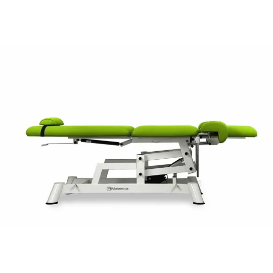 FAUTEUIL GYNÉCOLOGIQUE À HAUTEUR RÉGLABLE AVEC JAMBIÈRES GYNÉCOLOGIQUES ET PLATEAU AMOVIBLE 
