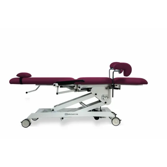 FAUTEUIL GYNÉCOLOGIQUE AVEC 3 MOTEURS, JAMBIÈRES GYNÉCOLOGIQUE, PLATEAU AMOVIBLE ET ACCOUDOIRS 