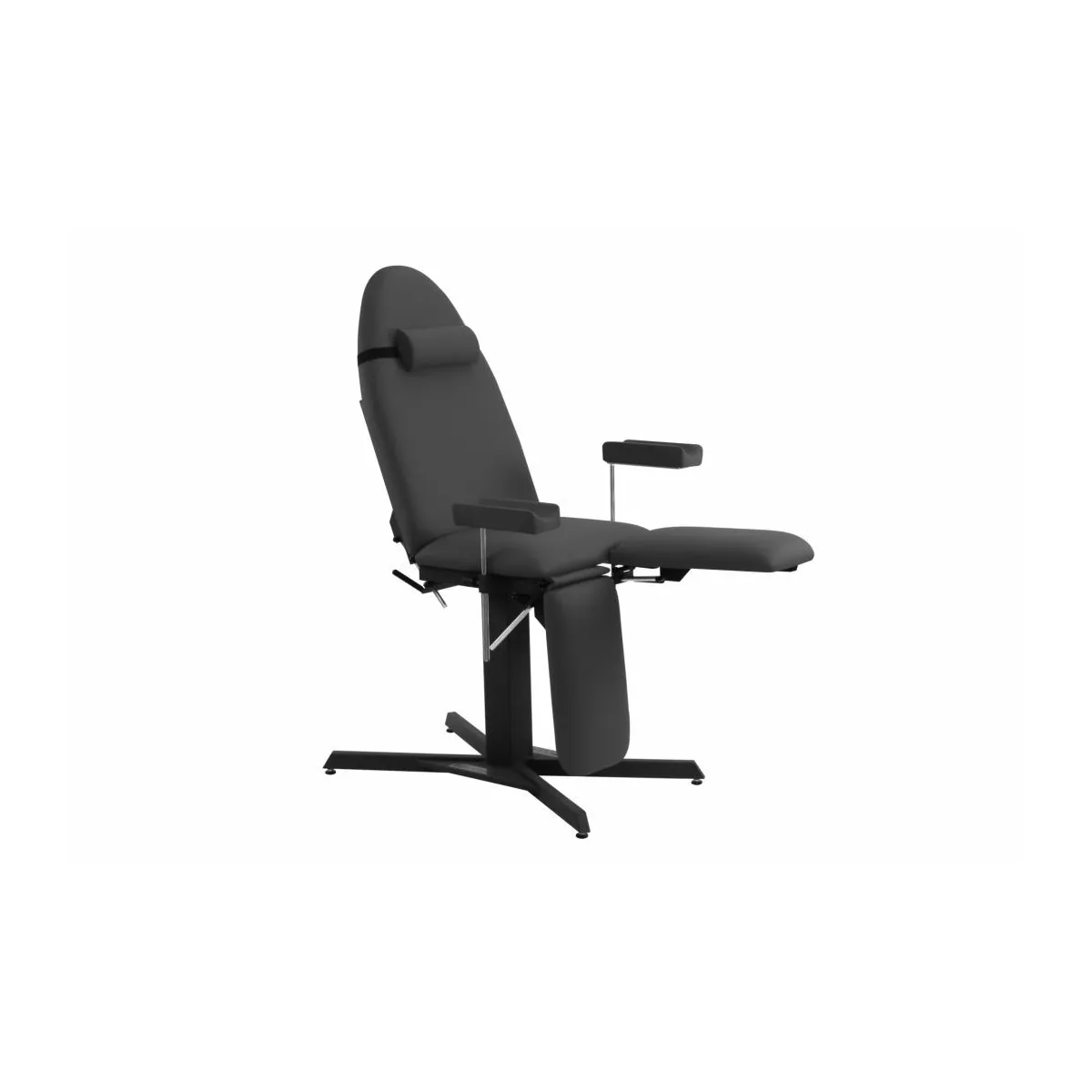 FAUTEUIL POUR TATOUEUR À HAUTEUR FIXE AVEC JAMBIÈRES INDÉPENDANTE ET ACCOUDOIRS RÉGLABLES