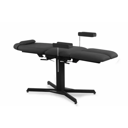 FAUTEUIL POUR TATOUEUR À HAUTEUR FIXE AVEC JAMBIÈRES INDÉPENDANTE ET ACCOUDOIRS RÉGLABLES