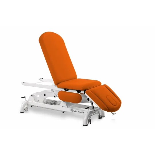 TABLE ÉLECTRIQUE MULTIFONCTIONS DE 9 PANNEAUX AVEC ARTICULATION CENTRALE, TRENDELENBURG ET ROULETTES RÉTRACTABLES