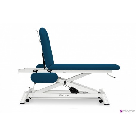 TABLE ÉLECTRIQUE 2 PANNEAUX AVEC MONTÉE VERTICALE, ACCOUDOIRS, PORTE-ROULEAUX, BOUCHON FACIAL ET ROUES RÉTRACTABLES
