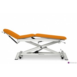 TABLE ÉLECTRIQUE 3 PANNEAUX AVEC DOSSIER PRO / DÉCLIVE, BOUCHON FACIAL, TRENDELEMBURG ET ROULETTES RÉTRACTABLES