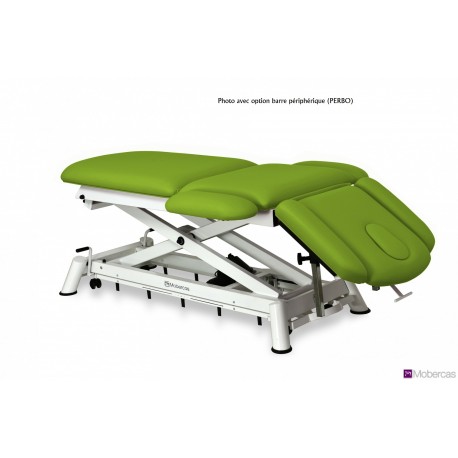TABLE ÉLECTRIQUE 7 PLANS AVEC DOSSIER PRO / DÉCLIVE, ACCOUDOIRS, BOUCHON FACIAL ET ROULETTES RÉTRACTABLES