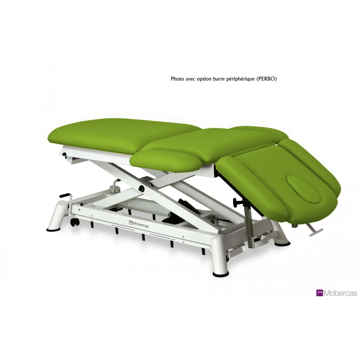 TABLE ÉLECTRIQUE 7 PLANS AVEC DOSSIER PRO / DÉCLIVE, ACCOUDOIRS, BOUCHON FACIAL ET ROULETTES RÉTRACTABLES