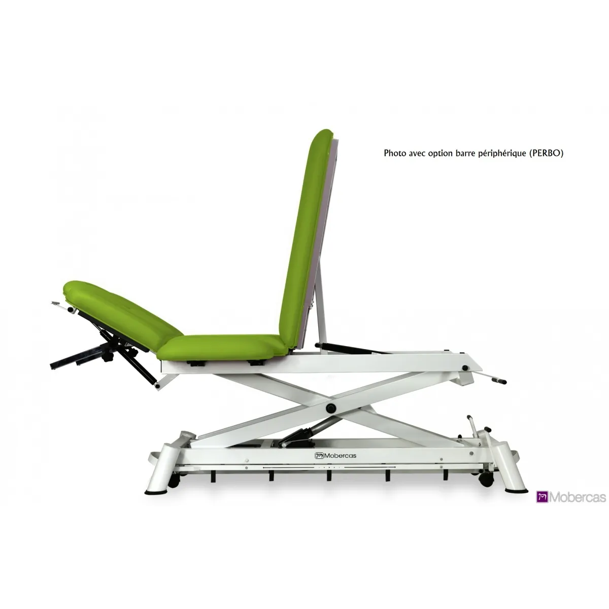 TABLE ÉLECTRIQUE 7 PLANS AVEC DOSSIER PRO / DÉCLIVE, ACCOUDOIRS, BOUCHON FACIAL ET ROULETTES RÉTRACTABLES