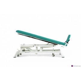 TABLE DE VERTICALISATION  POUR PÉDIATRIE 2 MOTEURS, REPOSE-PIEDS INDÉPENDANTS, GUIDES LATÉRAUX ET ROULETTES RÉTRACTABLES