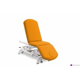 TABLE ÉLECTRIQUE, 2 MOTEURS, DOSSIER PROCLIVE / DÉCLIVE, PORTE-ROULEAUX, BOUCHON FACIAL ET ROULETTES RÉTRACTABLES
