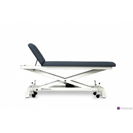 TABLE HYDRAULIQUE PÉDIATRIQUE AVEC BOUCHON FACIAL ET ROULETTES RÉTRACTABLES