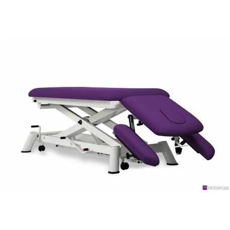 TABLE HYDRAULIQUE 2 PLANS AVEC ACCOUDOIRS, PORTE-ROULEAUX, BOUCHON FACIAL ET ROULETTES RÉTRACTABLES