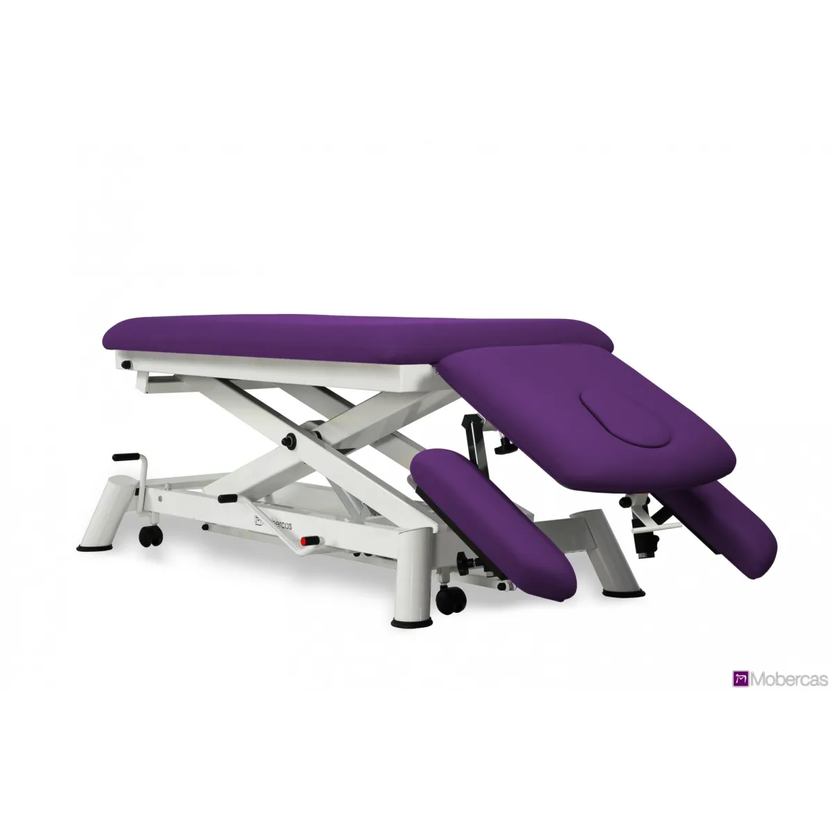 TABLE HYDRAULIQUE 2 PLANS AVEC ACCOUDOIRS, PORTE-ROULEAUX, BOUCHON FACIAL ET ROULETTES RÉTRACTABLES