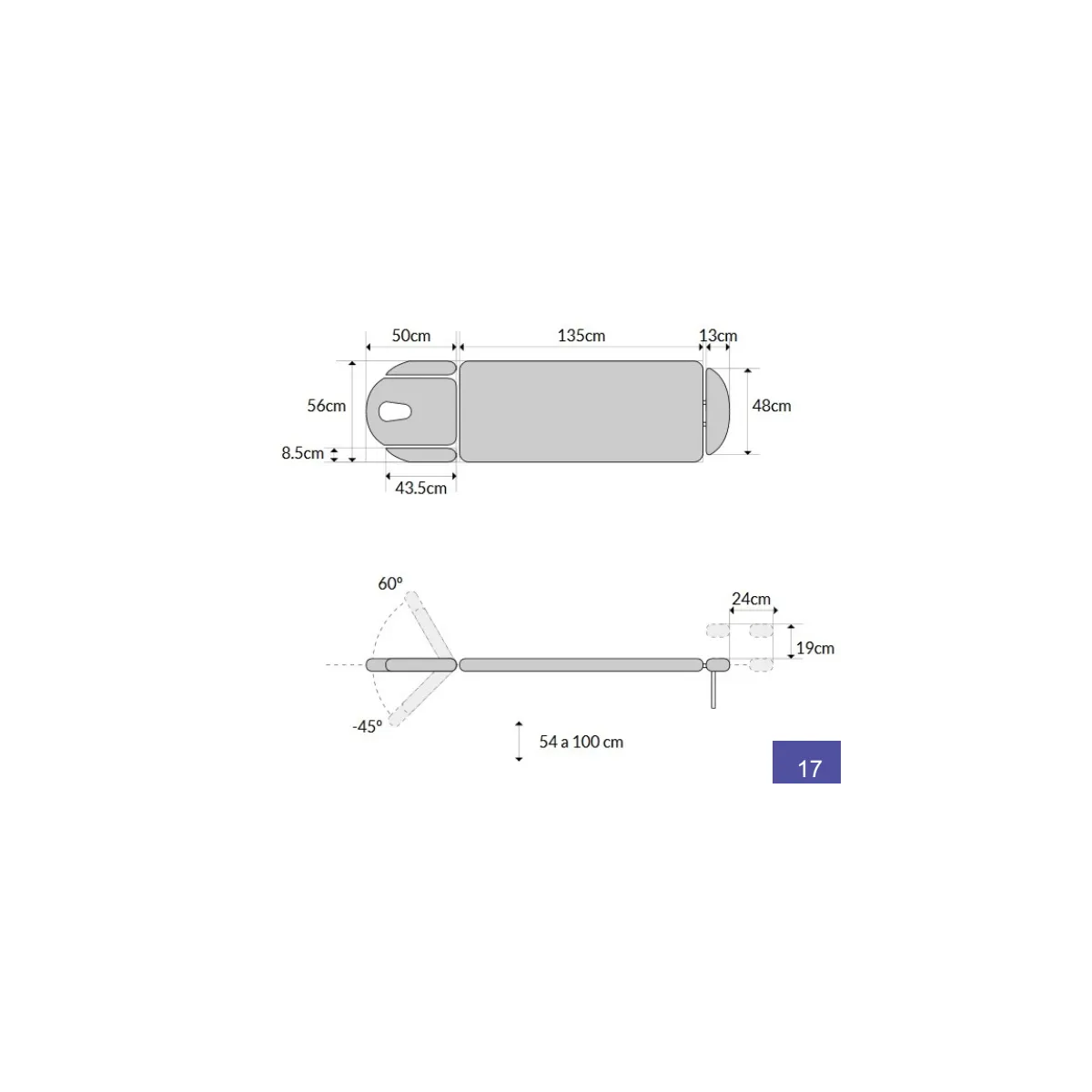 TABLE ÉLECTRIQUE MULTIFONCTION AVEC MONTÉE VERTICALE SANS DÉPLACEMENT LATÉRAL ET ROULETTES RÉTRACTABLES