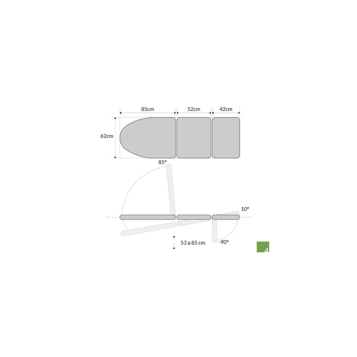 FAUTEUIL OPHTALMOLOGIQUE DE 3 PANNEAUX AVEC REPOSE-BRAS AJUSTABLES ET REPOSE-TÊTE ERGONOMIQUE