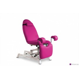 FAUTEUIL HYDRAULIQUE DE GYNÉCOLOGIE A HAUTEUR RÉGLABLE AVEC JAMBIÈRES GYNÉCOLOGIQUE ET PLATEAU AMOVIBLE