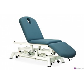 TABLE HYDRAULIQUE 3 PLANS AVEC PORTE-ROULEAUX, BOUCHON FACIAL ET ROULETTES RÉTRACTABLES