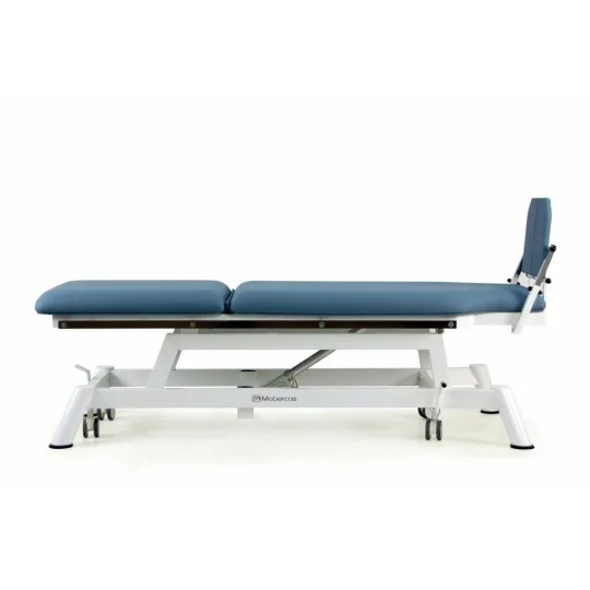 TABLE DIVAN AVEC VERTICALISATION MOTORISÉE, REPOSE-PIEDS AMOVIBLES, ROULETTES RÉTRACTABLES