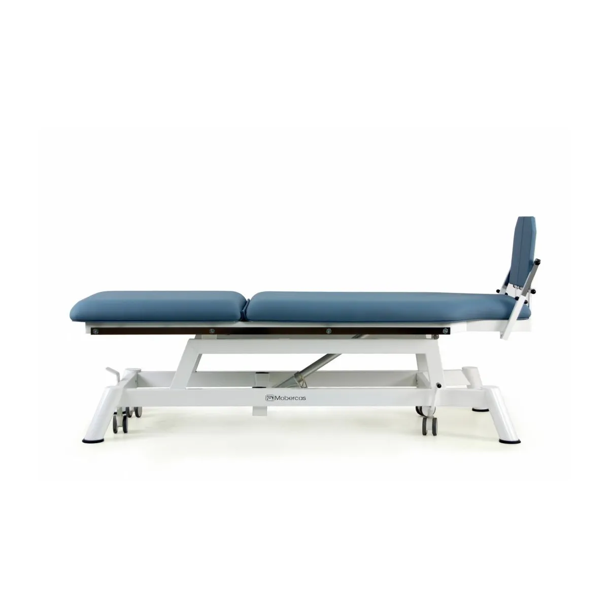TABLE DIVAN AVEC VERTICALISATION MOTORISÉE, REPOSE-PIEDS AMOVIBLES, ROULETTES RÉTRACTABLES