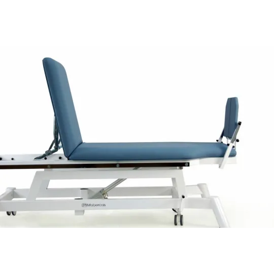 TABLE DIVAN AVEC VERTICALISATION MOTORISÉE, REPOSE-PIEDS AMOVIBLES, ROULETTES RÉTRACTABLES