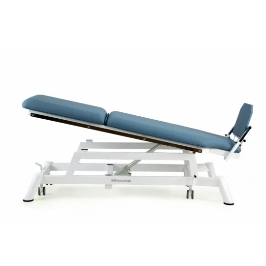 TABLE DIVAN AVEC VERTICALISATION MOTORISÉE, REPOSE-PIEDS AMOVIBLES, ROULETTES RÉTRACTABLES