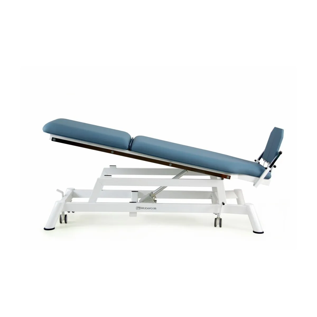 TABLE DIVAN AVEC VERTICALISATION MOTORISÉE, REPOSE-PIEDS AMOVIBLES, ROULETTES RÉTRACTABLES
