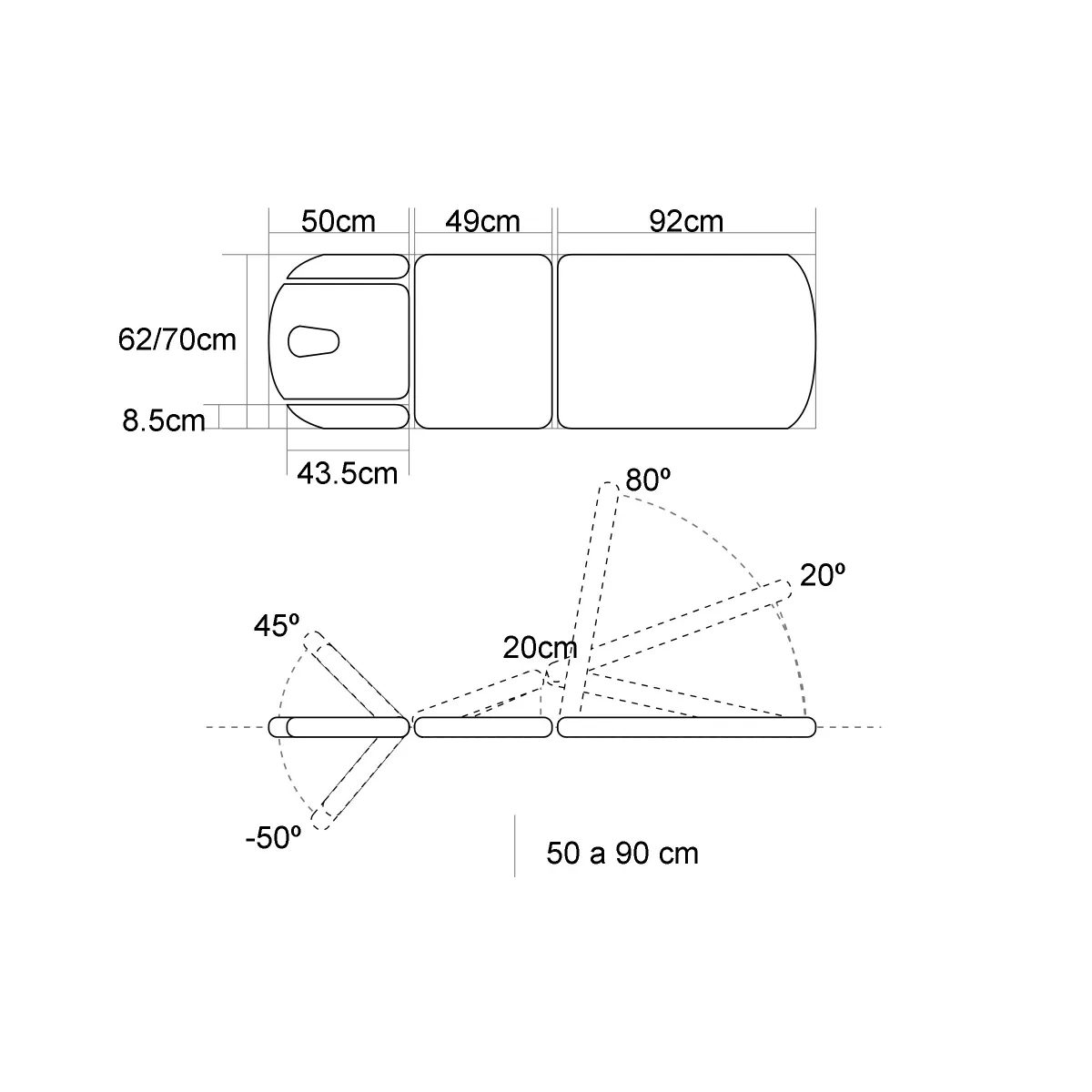 TABLE 3 PLANS avec Appui-Bras