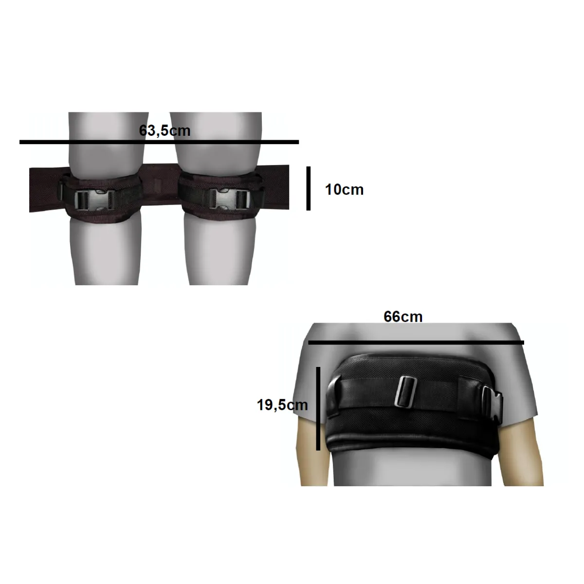 SANGLES DE FIXATION THORAX ET JAMBES