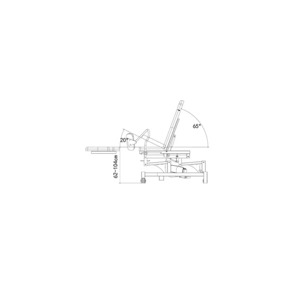 Fauteuil gynécologique électrique 2 moteurs