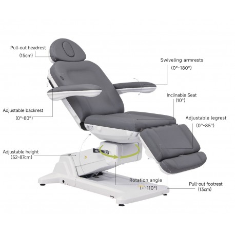 Fauteuil esthétique électrique 4 moteurs SIMUS +