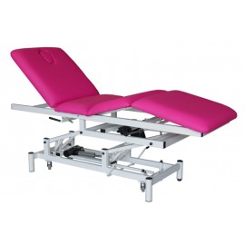TABLE ÉLECTRIQUE DE 4 PANNEAUX, TRENDELENBURG, ARTICULATION CENTRALE ET ROULETTES RÉTRACTABLES