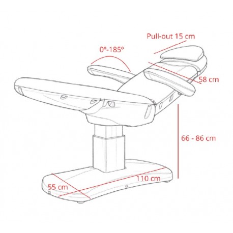 Table de soin haut de gamme  minimaliste équipée de 4 moteurs VOME SMART
