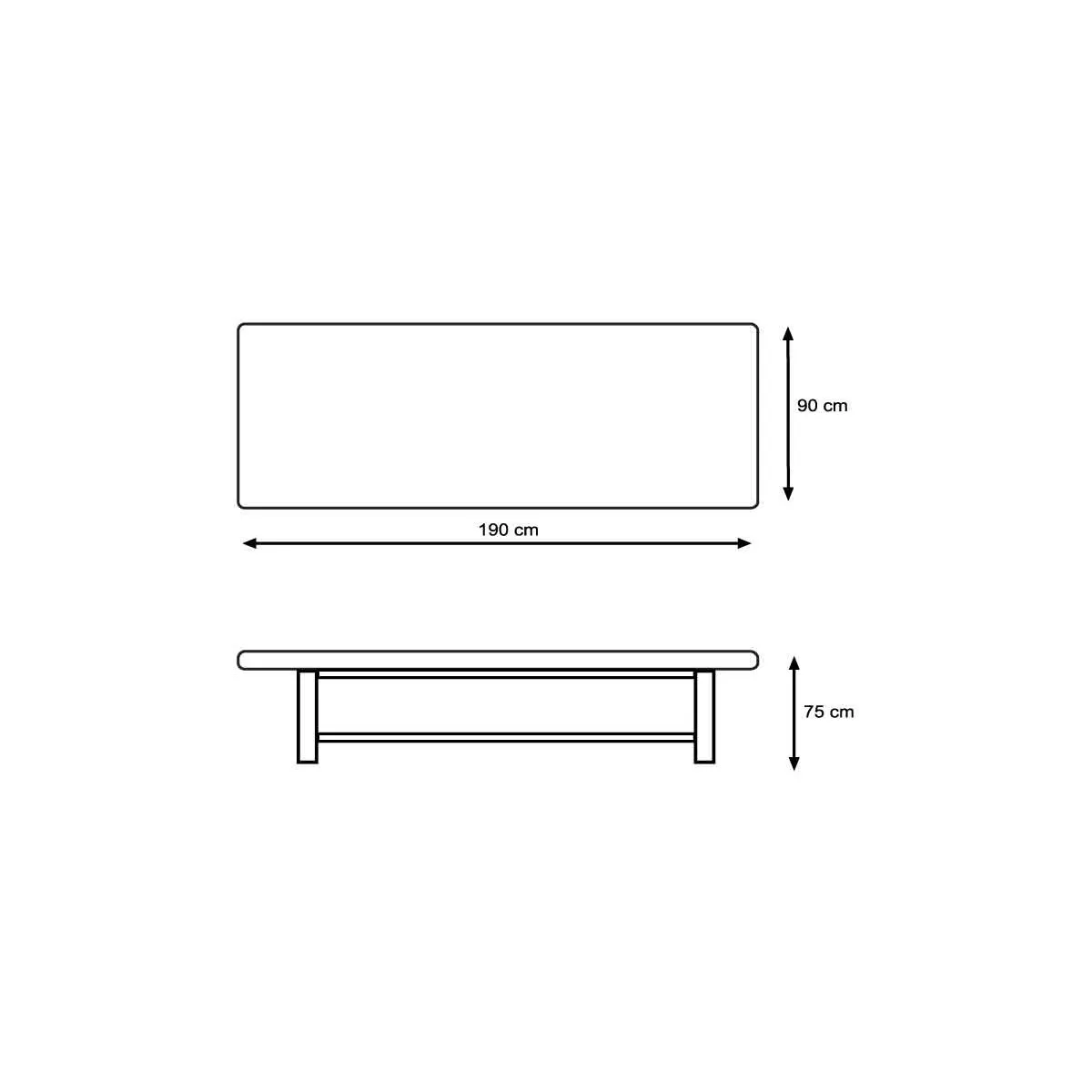 TABLE FIXE 1 PANNEAUX EXTRA LARGE