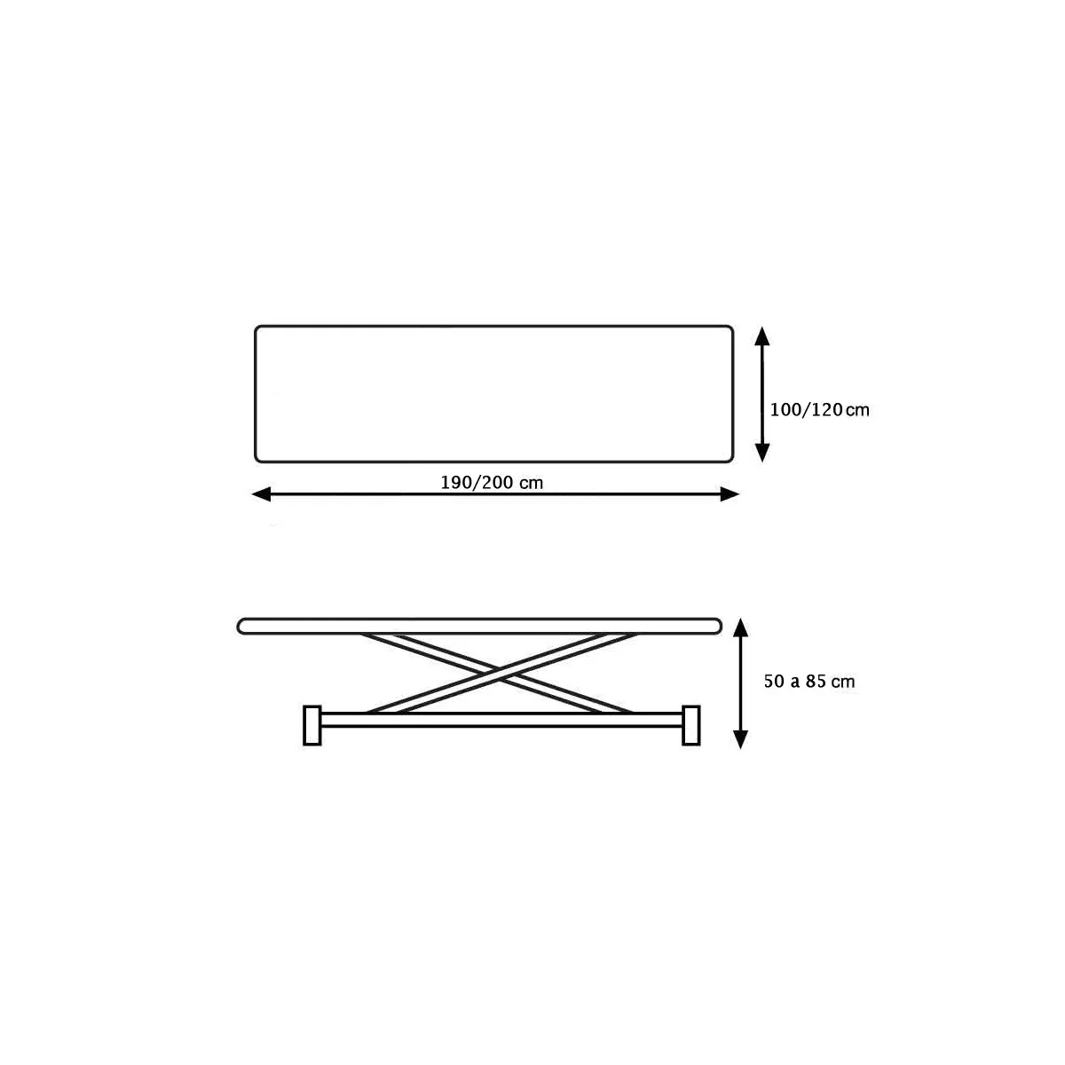 TABLE ÉLECTRIQUE BOBATH D'UN PANNEAU AVEC MONTÉE VERTICALE ET ROULETTES RÉTRACTABLES